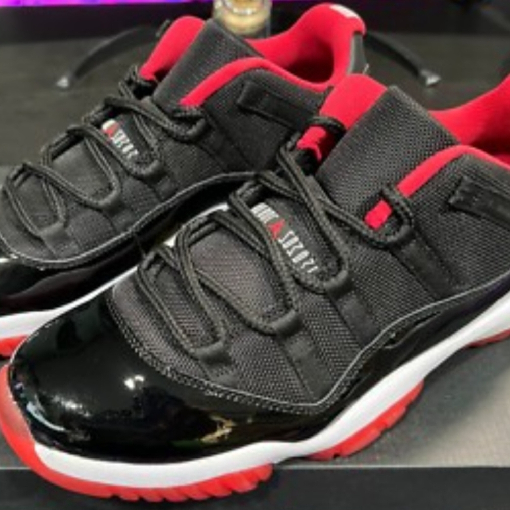 Jordan Kids Black and Red Sneakers